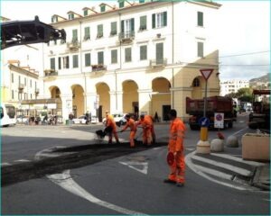 Imperia, Vorbereitungen für den Marathon Mailand-Sanremo am Samstag, den 16.03.2013