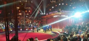 Monte Carlo an der Côte d'Azur. Internationales Zirkusfestival