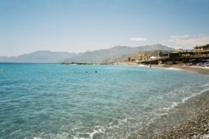 Am Strand von Bordighera an der Blumenriviera