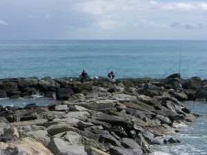 Bordighera. Lieblingsplatz der Angler. Urlaub an der italienischen Riviera in Ligurien