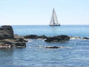 Bordighera. Im Urlaub an der italienischen Riviera im Ferienhaus bei Dolceacqua in Ligurien..