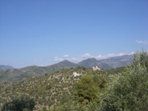 Aussicht vom Ferienhaus "Casa Rochin" bei Dolceacqua. Urlaub an der italienischen Riviera in Ligurien