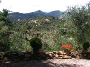 Dolceacqua. Ferienhaus in Ligurien an der italienischen Riviera. Ausblick.