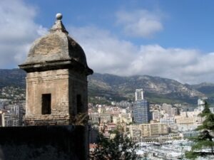 Monte Carlo. Blick vom Schloß, Urlaub an der italienischen Riviera im Ferienhaus in Ligurien