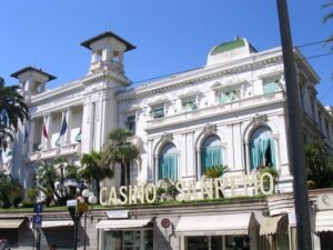 San Remo. Casino. Urlaub an der italienischen Riviera in Ligurien
