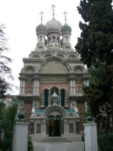 San Remo, russisch-orthodoxe Kirche.Urlaub an der italienischen Riviera im Ferienhaus in Ligurien