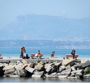 Ventimiglia am Strand. Im Urlaub an der italienischen Riviera in Ligurien im Ferienhaus Casa rochin bei Dolceacqua 