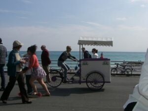 Bordighera, italienische Riviera, Liguriender autofreie Boulevard