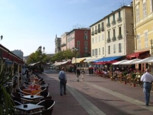 Nizza. Altstadt. Urlaub an der italienischen Riviera in Ligurien