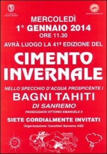 San Remo. Neujahrsbaden. Urlaub an der italienischen Riviera in Ligurien
