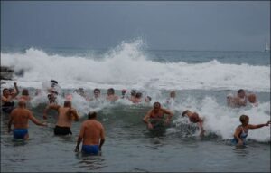 Bagni Tahiti in San Remo. Neujahrsbaden