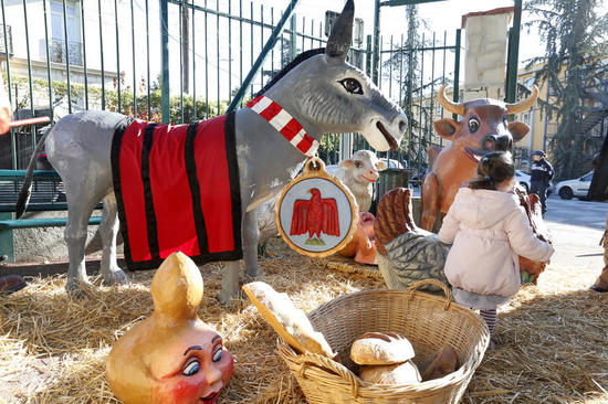 Weihnachten in Nizza.Carnacreche sur les collines de Nice.