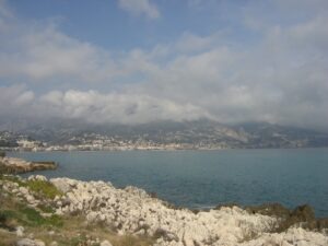 Der Küstenweg "Le Corbusier", von Roquebrune Cap Martin bei Mentont nach Monte Carlo.Urlaub an der italienischen Riviera in Ligurien.