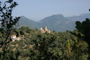 Aussicht vom Ferienhaus in Dolceacqua an der italienischen Riviera