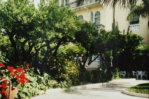 Im Garten von Hotel Villa Elisa. Bordihgera an der Blumenriviera