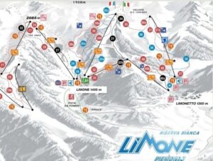 Skigebiet Riserva Bianca in Limone nahe der italienischen Riviera