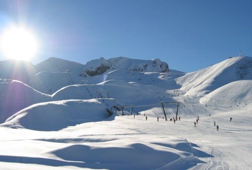 Skifahren in den Seealpen