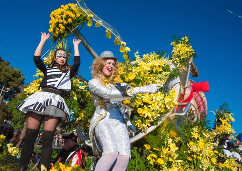 Bataille des Fleurs in Nizza an der französischen Riviera