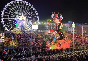 Nizza an der Côte d'Azur. Karneval