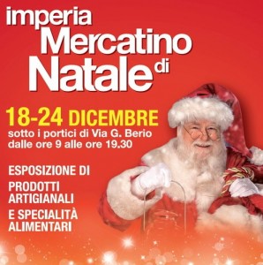 Weihnachtsmarkt in Imperial an der italienischen Riviera