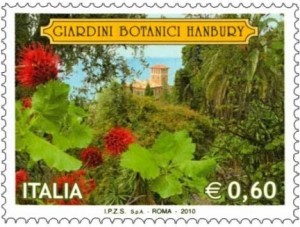 Ventimiglia.Briefmarke Giardini Botanici Hanbury.