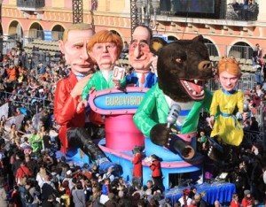 Nizza an der französischen Riviera. Karneval.