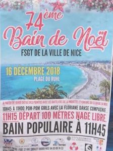 Nizza. Weihnachtsbaden